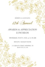 Elegant Flowers - Business Event Invitation